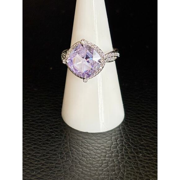 Bomb Party RG32197 Love In Bloom Lavender Topaz Cubic Zirconia Size 7 - Picture 1 of 4